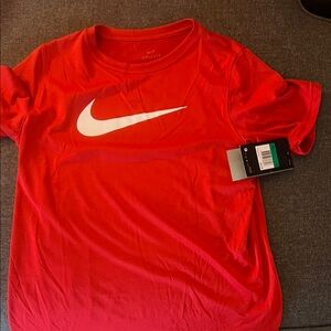 Nike Bright Red Tee with White Swoosh